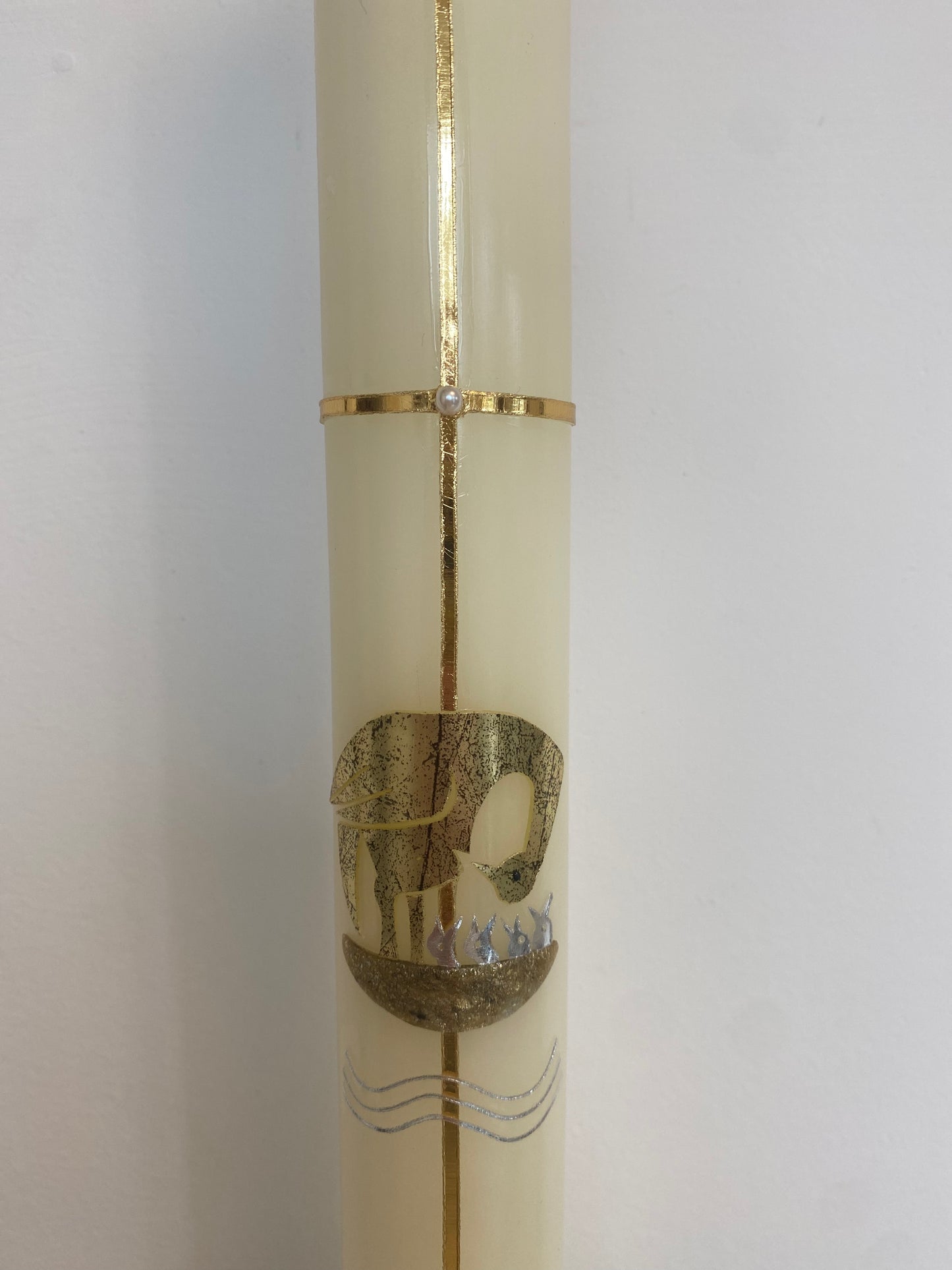 Taufkerze "Pelikan" gold