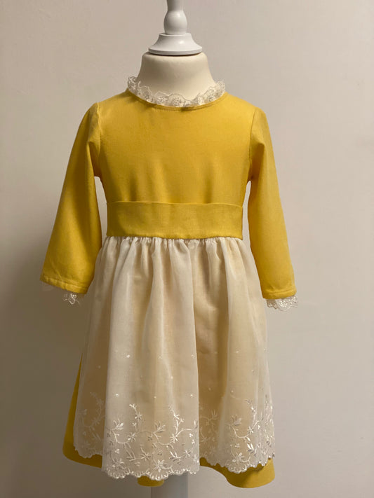 Blumenkleid "Sweet Yellow" Gr 104