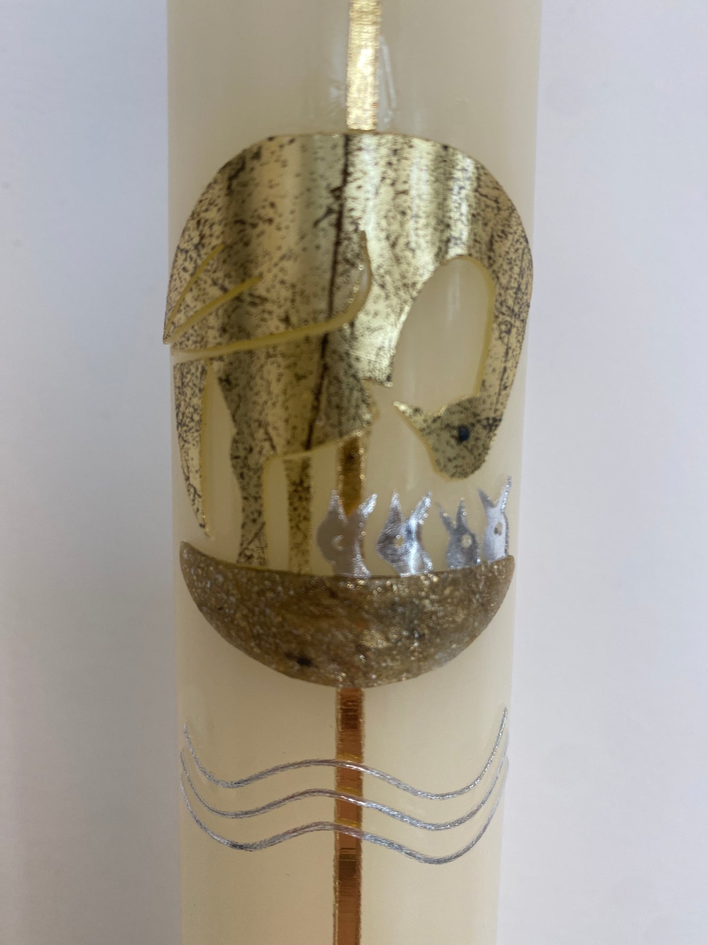 Taufkerze "Pelikan" gold