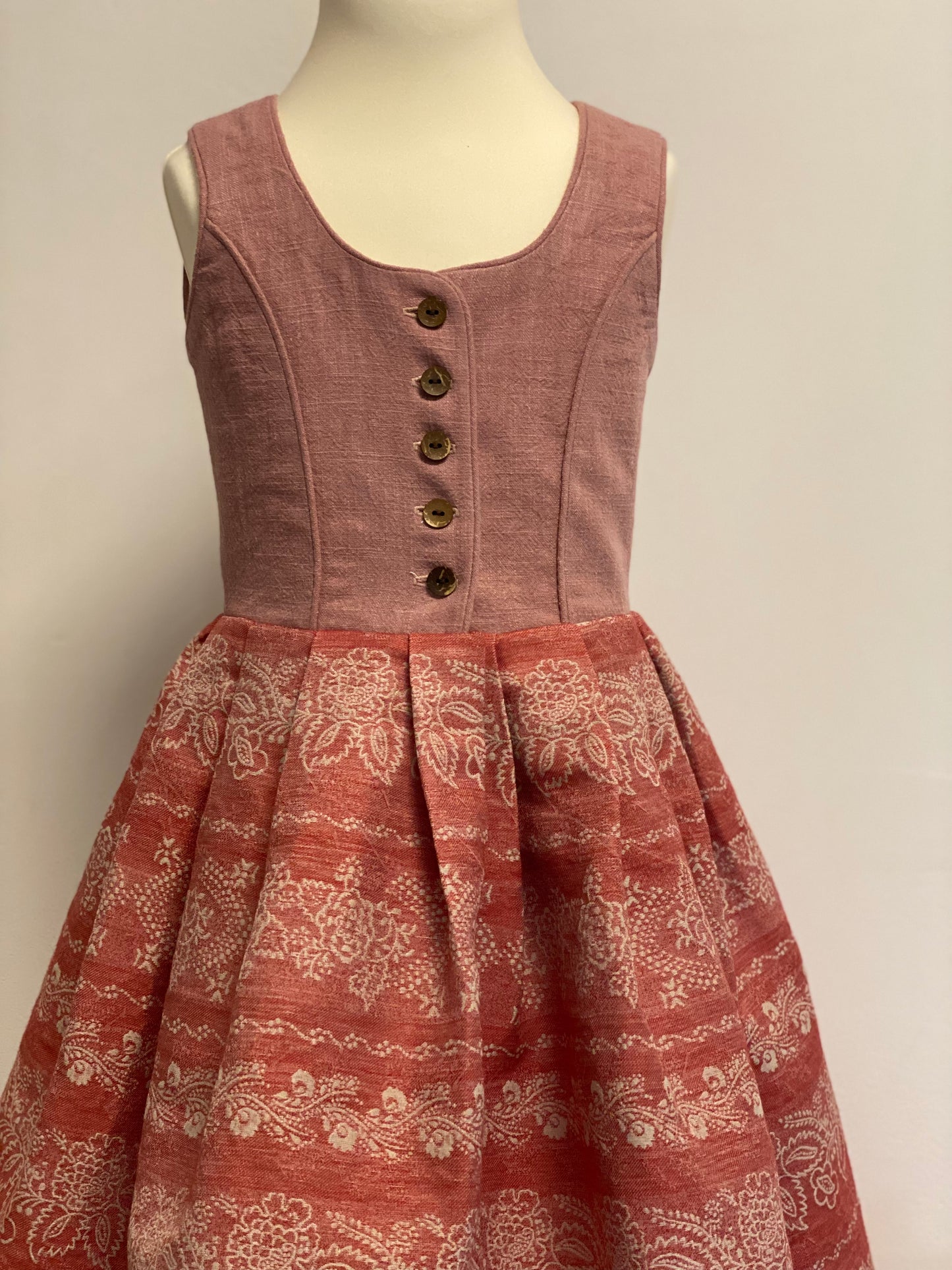 Dirndl "Rosa" Gr 110 altrosa-rot-beige