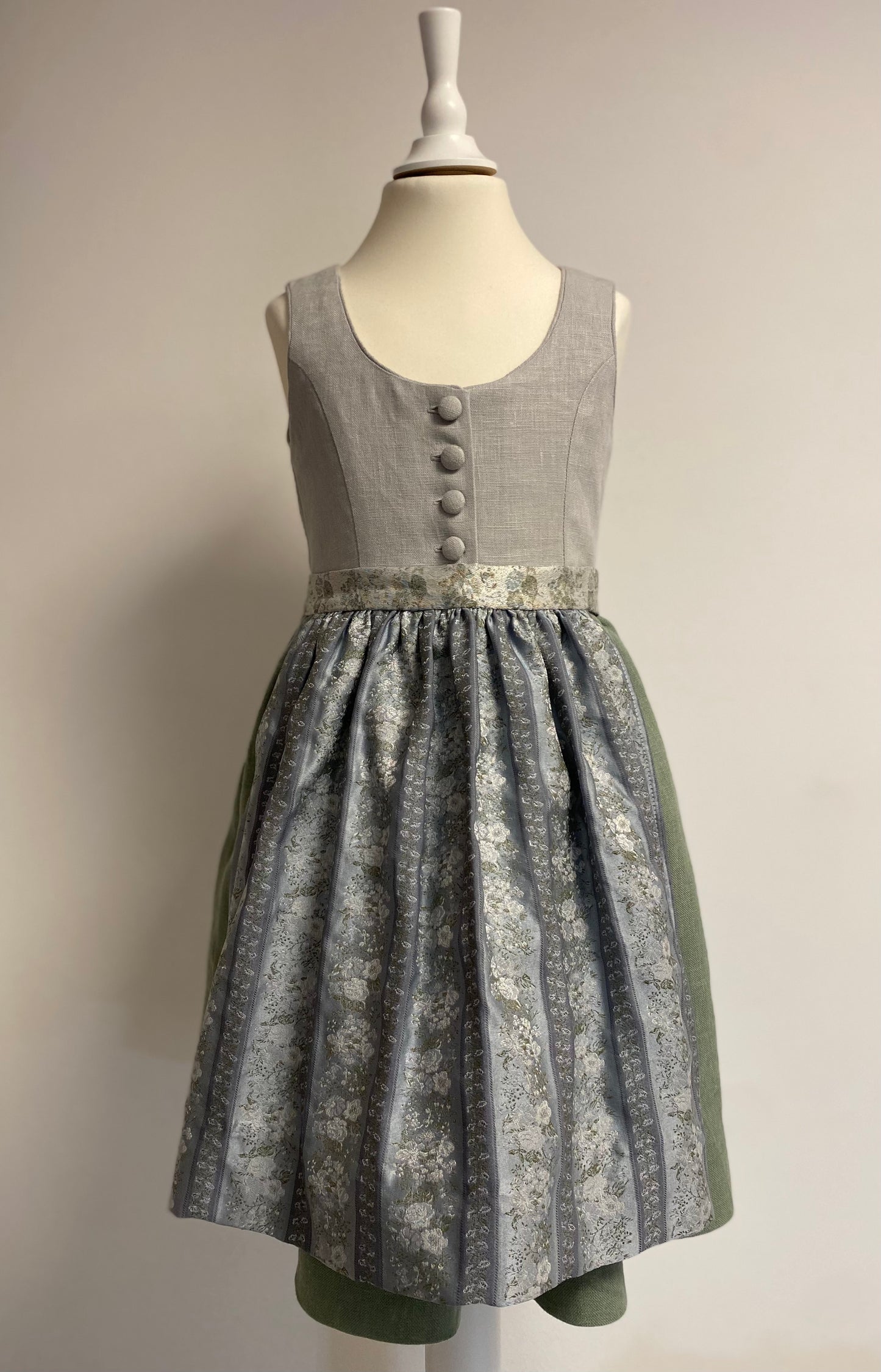 Dirndl "Bella Rehberg" Gr 122 mintgrün-crocodile-blau