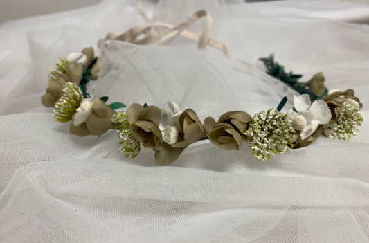 Blumenkränzchen "braun-weiß"