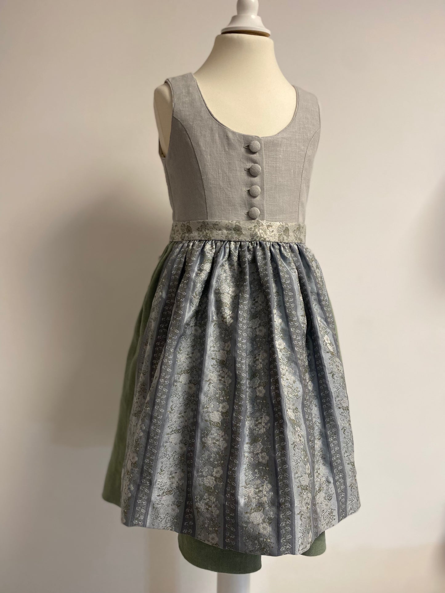 Dirndl "Bella Rehberg" Gr 122 mintgrün-crocodile-blau